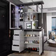 Guansi Screen Lagerregal Eingangsschrank Wohnzimmer Partitionschrank leichte Luxus doppelseitige einfache moderne Foyer Massivholz-Aufbewahrungsschrank 687 Modelle Lang 1,5 Meter