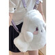 Yoze New Ghost Kid Backpack Female Personalized Doll Plush Doll Bag Japanese Cute Girl Cartoon Backpack White