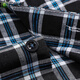 HUALANNA middle-aged and elderly men's cotton shirts, spring and autumn dad shirts, men's long-sleeved pure cotton loose iron-free plaid No. 3 color 4XL (recommended 150-170 Jin Jin equals 0.5 kg)