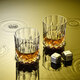 CLITON glass whiskey glass thickened carved European spirit glass foreign wine glass household water glass set 6 pieces