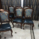 Kayadi Möbel Esstisch und Stuhl American Country Massivholzkrawatte Blume Stoff Stuhl Real Cowide Sitze High-End European Home Freizeitstuhl Studienstuhl Nordamerika importiert Walnussholz H6210 Single Griff Essstuhl-515*608*1080-Full-Paket