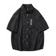 Chaoxiden sombre sombre chemise courte à manches courte de style Summer Summer Ins Trendy Harbor Line Taille Veste décontractée blanc xl