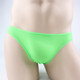 Ye Zimei Men's Sexy Underwear Men's Transparent Sexy Underwear See-through Weekly Pants High Elastic Ice Silk Briefs 4034 One Size Green