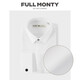 FULL MONTY [No Ion] Men's Shirt French Wing Collar Tasto Dress Suit Formal Wedding Groom White Shirt Eight Character Collar-White 1035 40