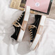
Tehaochuan 2025 summer breathable new men's board shoes Korean version versatile student canvas shoes men's casual Harajuku niche trendy shoes S223 men's black 40