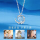 Farcoko PT950 Platinum Necklace for Women Fashionable Platinum Jewelry Practical Heartfelt Birthday Gift for Girlfriend and Wife Platinum Necklace + Starry Pillow Moon SF Express
