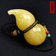 Amber school, one thing, one picture, one certificate, natural beeswax pendant, handle, gourd, amber pendant, chicken fat yellow, flawless, 81*39mm, 58.86g