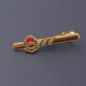 Ou Shixin work tie tax tie zipper style lazy easy-to-pull navy blue national tax wine red tie clip with label tax (silver men's tie clip)