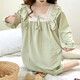 Princess Doretin Style Champion de nuit pour les filles au printemps, automne et hiver, en dentelle douce en pyjamas mi-longueur robe à la maison mince vêtements sx # 9904-1 jupe en dentelle carrée gris xl 170