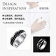 Longfengyuan platinum ring men's wide ring pt950 chain ring rotatable plate ring gift for boyfriend and husband ring 17 (15.1g)