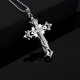 Cai Leiya European and American fashionable men's domineering cross necklace men's trendy hip-hop student pendant niche design sweater chain Holy cross necklace