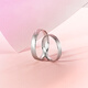 Saturday Fortune PT950 Platinum Pair Ring, Endless Love Couple Ring, Single Style, No. 22, Approximately 4.36g Birthday Gift