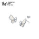 She s Qianzi light simple shell butterfly temperament earrings female niche design earrings birthday gift for girlfriend