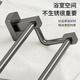 Moenercheng Piercing Handtuchregal Badezimmer Eintuch Handtuchstange Badezimmer Vollkupfer Badetuch Zahnstange Tuchhandtuchleichter leichter Luxus 702 Vollkupferpistole graue Doppelstange 50 cm