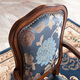 Kayadi Möbel Esstisch und Stuhl American Country Massivholzkrawatte Blume Stoff Stuhl Real Cowide Sitze High-End European Home Freizeitstuhl Studienstuhl Nordamerika importiert Walnussholz H6210 Single Griff Essstuhl-515*608*1080-Full-Paket