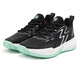 361 basketball shoes men's shoes BIG3 TEAM autumn breathable practical wear-resistant shock-cushioning training professional basketball shoes school season Obsidian black/Haibo blue [Leather face] 45