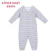 Aimerkids loves children's milk-type sleepy bear long-sleeved one-piece rompers for baby boys and infants warm clothes home clothes that can be worn outside AB2750021 blue print 80