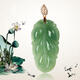 Golden Magnolia Duft A-Grade Natural Jade Tree Blatt Anhänger mit Zertifikat Goldener Zweig Jade Blatt Karriere Erfolg Jade Anhänger SN3895 ungefähr 36*24,5*4,5 mm