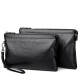 Fade Lu Men's Clutch Soft Leather Casual Clutch Large Capacity Business Clutch Bag Men's Clutch Bag Trendy Envelope Bag 1907 Standard Edition