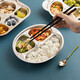 
COOKSS Baby meal plate baby supplementary food bowl 304 stainless steel children's tableware divided into lunch boxes