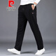 Pier Cardin (Zhengui Zongxiang) Reine Baumwollsporthosen für Männer im Herbst und Winter Dicke, lose geraden Strickhosen Cotton Cason Long Hosen Stricker und Herbststil: Schwarz ZP9928 2xl