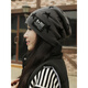 
Simplified young mother hat winter hat for women with autumn and winter versatile Korean style warm plus velvet bag head hat fashionable ladies mother 2 packages (6049 cafe++6076 burgundy) lining plus velvet