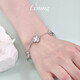 GsunG platinum bracelet for women PT950 four-leaf clover bracelet platinum women's five-flower bracelet fashion shiny chain pt950 bracelet 16.5-18.5 cm about 15 grams