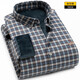 Colombass Winter Plus Velvet Engrosada camisa tibia Camisa a cuadros de manga larga de hombres