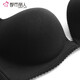 Urban Beauty Underwear Women's Smooth Seamless Wire-Free Upper Thin Lower Thick Cup Gathered Side Breast Women's Bra Set 2B0302 Black 75B (90) 34