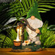 Shiyan solar garden light outdoor garden decoration ornaments cute dwarf elves light balcony terrace landscape light flocking - lantern welcome elves
