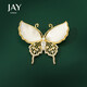 Jay shell butterfly brooch women's design pin brooch birthday gift for elders mother and mother-in-law