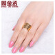 Zhou Jincheng's gold ring for women, pure gold 999 brushed hollow ring, ladies' ring, gold ring for girlfriend and wife, gold weight 6.63g