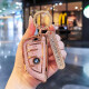 馨河（XINHE）适用宝马钥匙套530壳12357系325li525女x1x2x3x4x5X6包刀锋扣 B款】水晶白+金色星钻扣