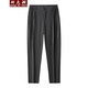 Fett große Casualhosen für Männer für Männer Eis Seide Schnelltrockne Sport lose gerade Hosen für fett atmungsaktiv plus Fett plus dünne Herrenhosen 6621 Stil/Schwarz 5xl Empfohlenes Gewicht 195-210