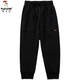 
Woodpecker summer thin loose tucked feet cropped pants for women's sports pants casual high waist mid-trousers harem pants 9923 black [high quality version] L 95-110Jin [Jin equals 0.5 kg]