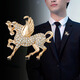Crystal Brooch Men's Birthday Gift Corsage Jacket Suit Classic Retro Pin Suit ACCESSOIRES POUR LE MARI [BROOCH DE LA PEUT YIMA] GOLD-X204