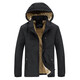 JP Herrenjacke plus Samt dicke warme Kapuze-Freizeitjacke 689 9868 Militärgrün M-170