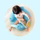 Cute pudding baby learning chair toy inflatable sofa bb anti-fall multifunctional dining seat portable children's small sofa blue New Year gift
