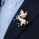 Crystal Brooch Men's Birthday Gift Corsage Jacket Suit Classic Retro Pin Suit ACCESSOIRES POUR LE MARI [BROOCH DE LA PEUT YIMA] GOLD-X204