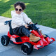 Youxiwa children's electric car drift kart four-wheel toy car remote control can sit 2-6-8 years old male and female baby stroller red enlarged battery remote control dual drive + Bluetooth early education source manufacturer