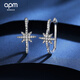 
APM Hexagram Earrings for Women Fashion Personality Design Earrings 925 Silver Asymmetric Earrings AE13240OX