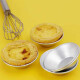 Zhengci Palace aluminum alloy egg tart mold baking reusable egg tart tray for making steamed rice cake tools non-stick home kitchen DIY tools small cake tray pudding mold aluminum alloy egg tart tray 6 pieces [can be used repeatedly]