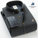 Colombass Winter Plus Velvet Engrosada camisa tibia Camisa a cuadros de manga larga de hombres