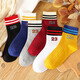 Langsha Children's Socks Boys' Mid-Tube Socks Cotton Breathable Baby Socks Medium and Large Children's Socks 6 Pairs Sports Digital Style