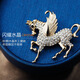 Crystal Brooch Men's Birthday Gift Corsage Jacket Suit Classic Retro Pin Suit ACCESSOIRES POUR LE MARI [BROOCH DE LA PEUT YIMA] GOLD-X204