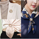 Mays Will silk scarf button brooch multi-purpose exquisite women's shawl corsage pin corner knotted button hem A style gold