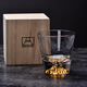 Japan's Mount Fuji heat-resistant crystal glass handmade whiskey cup couple cup gift box set Mount Fuji cup single gift box