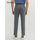 ZIOZIA's Breathable Casual Pants Men's Spring and Summer Korean Style Straight Slim Pants ZPP12401 Gray 74/165/74A