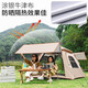 Tienda de campamento Kairoad Cortina de cielo al aire libre Aumento de dos en uno Apertura rápida automática sin construir Sunshade Sol Equipo salvaje Conjunto completo [Recomendación fuerte] Carpa de 2-3 Personas + Mateleta a prueba de humedad