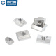 Guwanji 304 stainless steel T-type nut 20/30/40/45 European standard and national standard aluminum profile slider nut ship-shaped hammer head 304T type European standard 20 type-M5 (10 pieces)